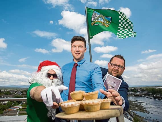 Santa, Declan Hannon, Limerick Senior Hurling Captain and Stephen O'Connor, General Manager | Picture: Alan Place