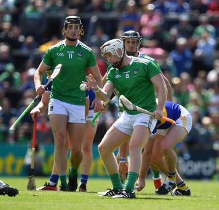 Limerick's Cian Lynch, taking possession against Tipp in Sunday's Munster final, will play alongside top Irish professional Shane Lowry in the Dubai Duty Free Irish Open Pro-Am at Lahinch on Wednesday