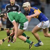 Mikey O'Brien in action against Bryan O'Mara of Tipperary during the 2017 Munster MHC