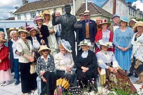 Locals in Bruff enjoy the annual Bloomsday celebrations with JFK!