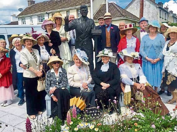 Locals in Bruff enjoy the annual Bloomsday celebrations with JFK!