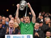 Declan Hannon lifts the Allianz Hurling League trophy, will he collect more titles this season?