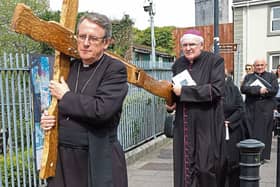 Bishop Kenneth Kearon and Bishop Brendan Leahy on the ecumenical Good Friday procession