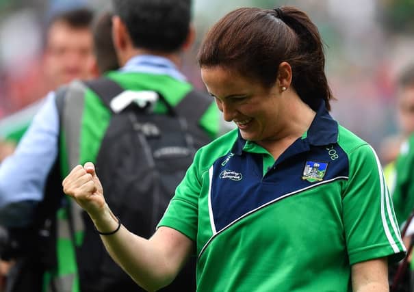 Caroline Currid celebrates Limerick's win in Croke Park last August