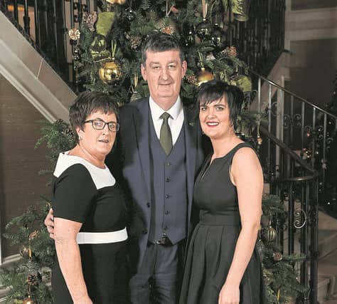 Mary Cregan, right, with her parents John and Patsy on their arrival at the 2018 GAA Hurling All-Ireland Medal Presentation