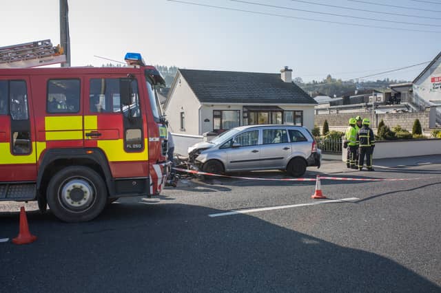 Scene of car crash in Abbeyfeale PICTURES: MARIE KEATING