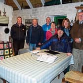 Ted O'Leary, Peter Byrnes, Damien O'Leary, Maura Byrnes, Tony and Marie Guerin, Jim O'Farrell and Paddy Guerin of the Newtown Cottage Association