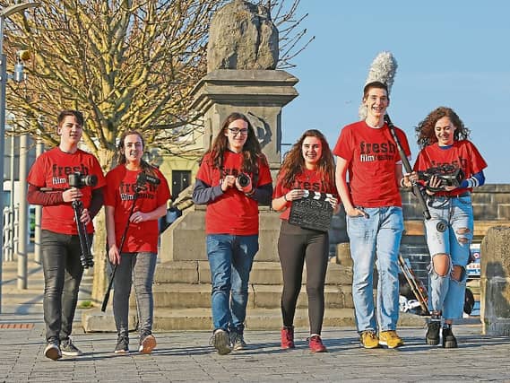Young filmmakers from around the country, who are taking part in the 2019 Fresh Festival Festival Picture: Dermot Culhane.