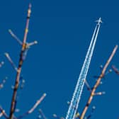 PICTURE THIS: Leaving on a jetplane: United Airlines’ B777-200, flight number 925, cruising at 36,000ft  over Limerick  from Heathrow to Washington DC snapped by   Leah O’Carroll