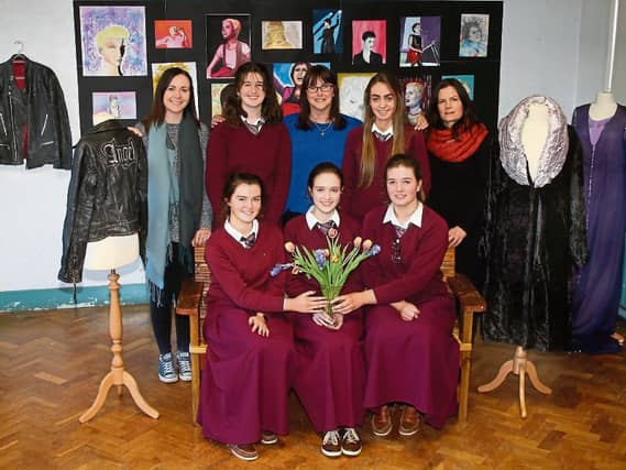 Remembering Dolores: Sitting: Gillian Ni Dhomhnaill, Jenny Ni Dhabhaireann and Aine Nic Philib; standing: Barbara Ni Chathasaigh, Sallyann Ni Chiarba, Aedin Ni Bhriain, Gillian Coipli and Rachel Real
