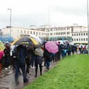 Striking workers pictured outside the  University Hospital Limerick last week  Picture: Adrian Butler