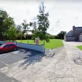 The current entrance to St Fergus’ NS in Glin. The board of management want a new one way system