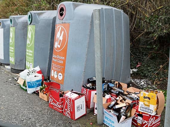 The recycle bank at Roxboro Shopping Centre came in for criticism in the Ibal survey Picture: Michael Cowhey