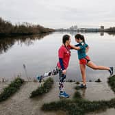 Eadaoin Loughman and Mairead Fitzgerald from Limerick Sports Partnership explore Limerick on Foot Picture: True Media