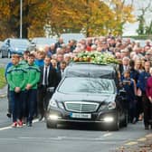 The village of Patrickswell came to a standstill as the local community paid a final tribute to All-Star hurler Leonard Enright Picture: Michael Cowhey