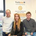 Mark Cochrane of Trackplan photographed with Paloma Silva, Kevin O’Farrell and Emmet Delaney