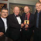 Dominic Taylor, Limerick Writers’ Centre, Eugene Phelan, editor, Limerick Leader, J. Vincent Moran, author and Alan English, group editorial director, Iconic Newspapers at the launch of Gabriel’s Lark