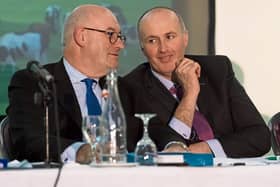 Commissioner Phil Hogan and ICMSA president Pat McCormack at the AGM in the South Court Picture: Don Moloney