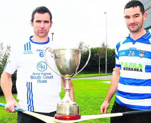 Captains Mark O'Riordan and Peter Ryan pictured ahead of the final