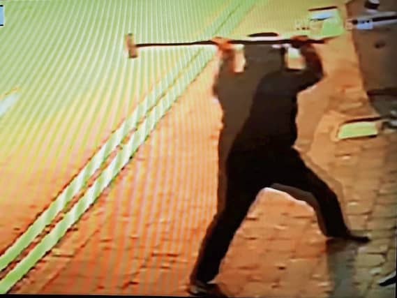 A still image from the CCTV footage broadcast on Crimecall