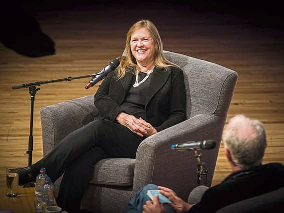 Dr Jane O’Meara Sanders in conversation with Joseph O’Connor at last year’s I.NY festival