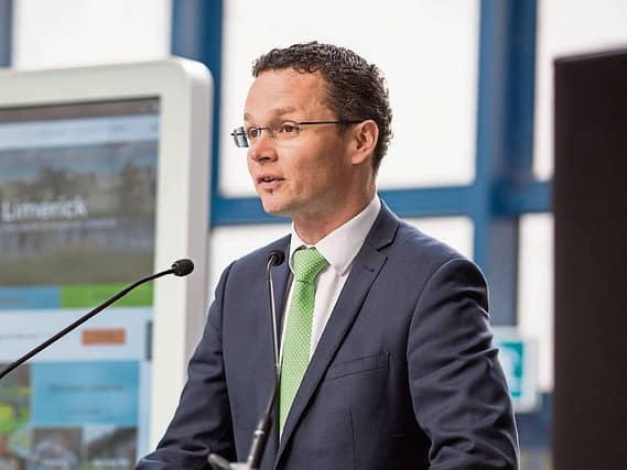 Communications Minister Patrick O’Donovan was taken to hospital on Tuesday
