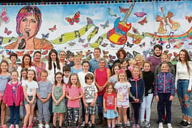 Bridget Lambert with some of those that took part in the mural project