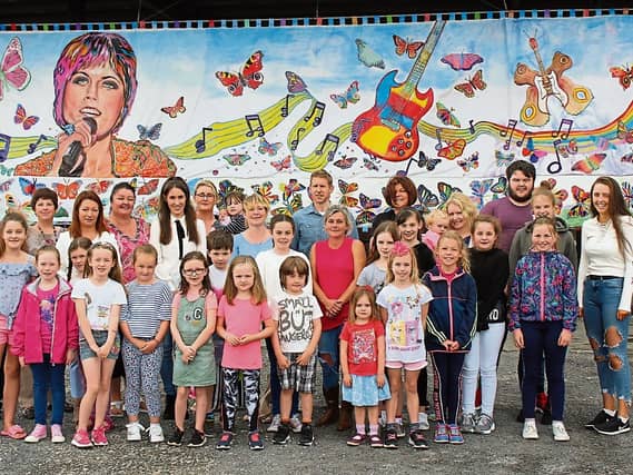 Bridget Lambert with some of those that took part in the mural project