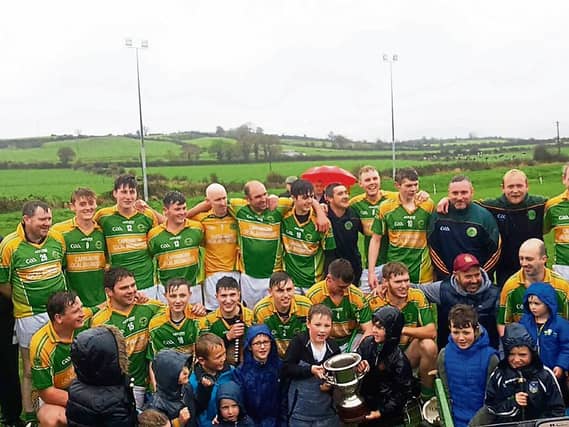 County Junior B hurling champions Cappamore who beat Doon featured Seamus Coffey, player wearing a jersey on back row far left