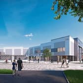 A design of the entrance area to LIT's new Coonagh campus, construction work on which has already started