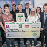 Kilmallock dairy farmers Declan and Niamh Flynn, with their sons Jamie and Henry, at the Pasture Progress Awards I PICTURE: O'Gorman Photography