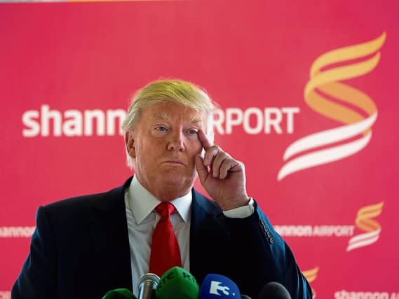 Donald Trump during his visit at Shannon Airport in August 2015 PICTURE: SEAN CURTIN