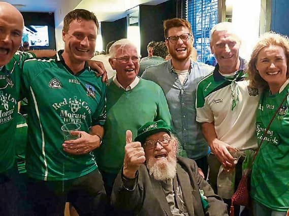 ront and centre is John Hunt with, from left to right Pat, Neilus, Thady, Ed, John and Caitriona Hunt