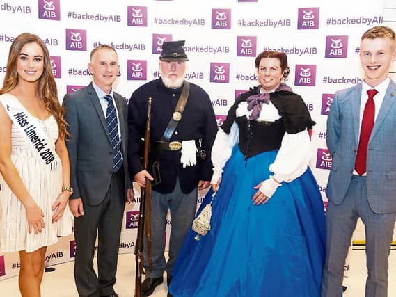 Embracing tradition: Miss Limerick Beibhinn Haren, Donie O'Connor, Sean and Melissa Sheils with Jack O'Connor, attending the Limerick Show launch in AIB O’Connell Street |Picture: Brendan Gleeson