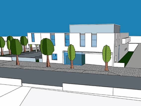 The proposed new garda district HQ, designed by Hugh Kelly architects