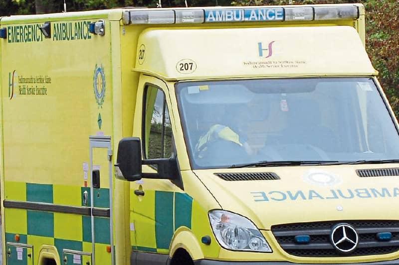 An ambulance attended the scene of the incident in County Limerick