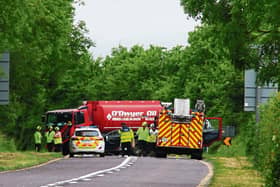 The tragic scene in Dromkeen on the N24 where Christopher Scullane, aged 84, and his wife Mary Ellen, 70, tragically died  Picture: Adrian Butler