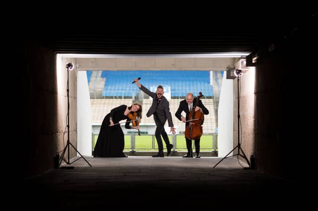 Feile set to return to Thurles this September: Pictured are Diane Daly and Richard Angell of the Irish Chamber Orchestra with Jerry Fish Picture: Sean Curtin