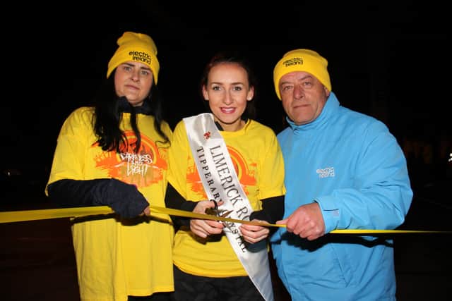 Limerick Rose Hazel Ní Cathasaigh was at the start line in the city to cut the ribbon and see off the thousands taking part.