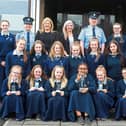 The winning students along with principal Brid Herbert, Sergeant Ciara Dee, Inspector Luke Conlon, Garda Lisa Griffin, Aoife Garrard and coordinating teacher Lorraine Kerin