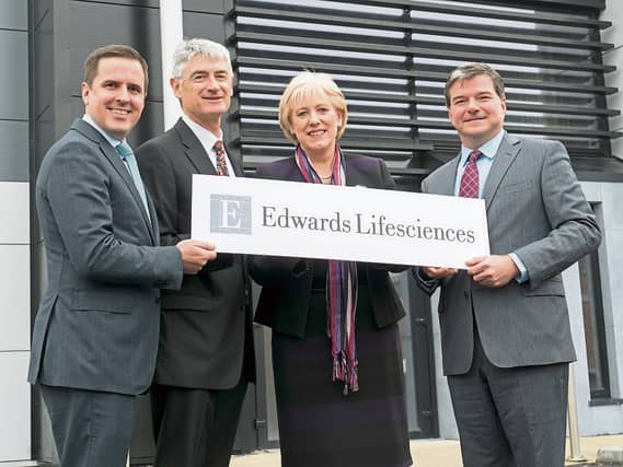 Martin Shanahan, IDA, John McGrath, Edwards, Minister Heather Humphreys alongside Joe Nuzzolese, Edwards Picture: Don Moloney/Press 22