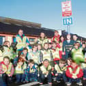 Junior infants from Lisnagry NS and teachers Patrick O’Neill, Sheena McDonald, Maura Barry with one of their new road safety signs   Picture: Michael Cowhey