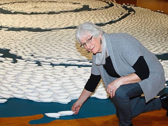 The stunning art installation of over 5,000 ceramic boats is on display in UL in the Bourne Vincent gallery