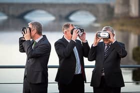 Two loan deals worth a total of €170m were signed in as many days during November to ensure Project Opera can commence. Andrew McDowell, Conn Murray and Denis Brosnan view 3D models of the development