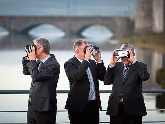 Two loan deals worth a total of €170m were signed in as many days during November to ensure Project Opera can commence. Andrew McDowell, Conn Murray and Denis Brosnan view 3D models of the development