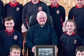 Fr Pat Currivan, Caherline NS pupils and his ‘missing’ medals