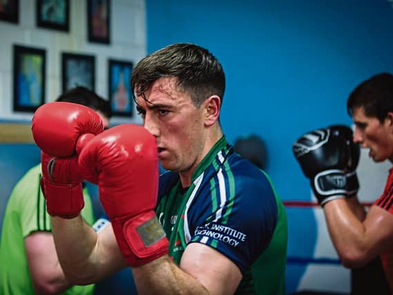 Diarmaid Byrnes training in St Francis Boxing Club