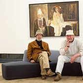 The late Jack Donovan and fellow artist John Shinnors who was taught by Donovan in LSAD  at the Limerick School of Art and Design | Picture: Alan Place