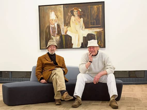 The late Jack Donovan and fellow artist John Shinnors who was taught by Donovan in LSAD at the Limerick School of Art and Design | Picture: Alan Place