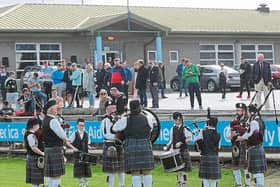 Keeping a long tradition alive: Members of Limerick Pipe Band playing before the Garryowen match against Clontarf in the All Ireland League recently Pictures: Gareth Williams